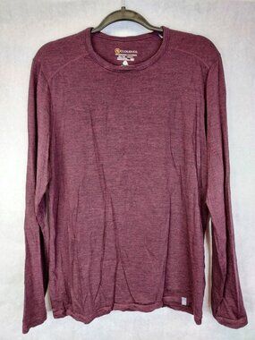 Cloudveil Merino Wool Base Layer Shirt Men's M Burgundy Outdoor Utility Gorpcore
